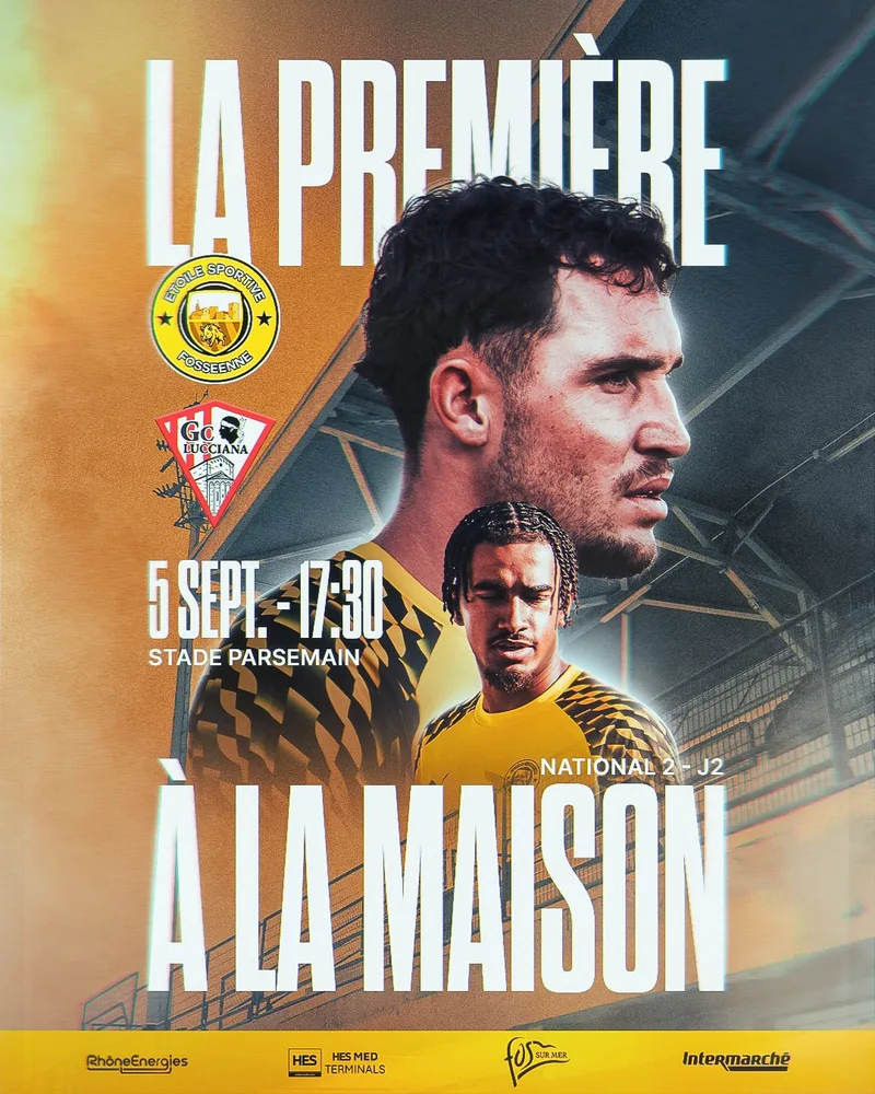 Affiche « La première à la maison » de l'ES Fos-sur-Mer