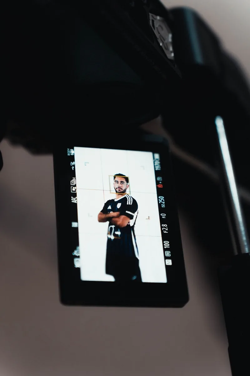 Média day d'Istres FC : la photo à l'écran de l'appareil