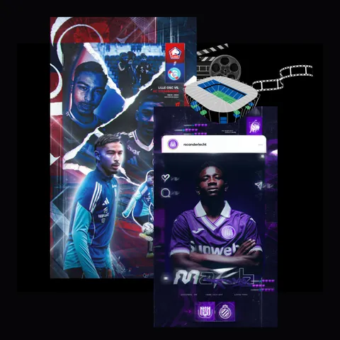 Exemples de contenus réalisés pour la communication d'un club
